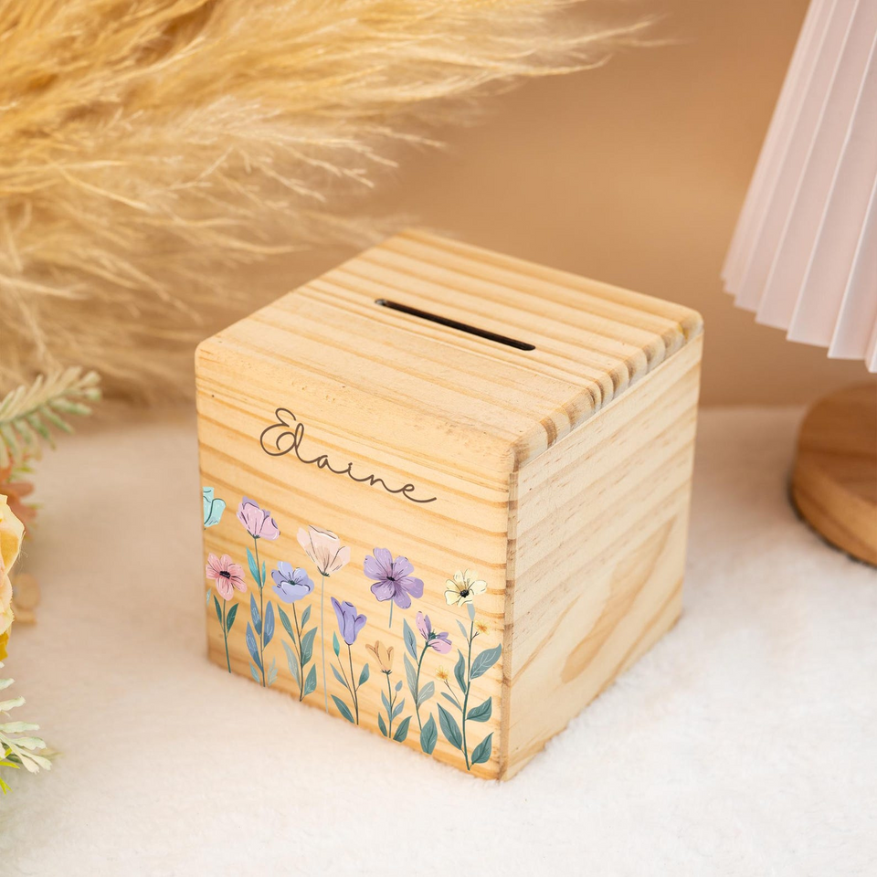 Personalized Wooden Money Box