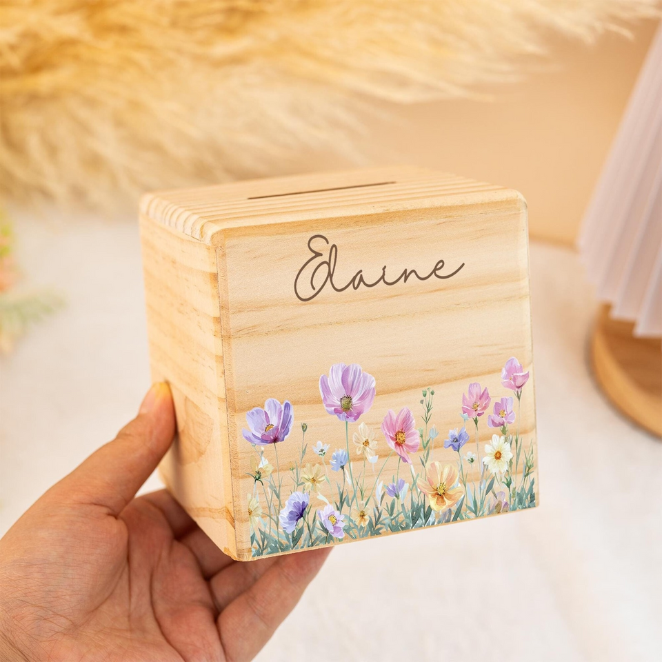 Personalized Wooden Money Box