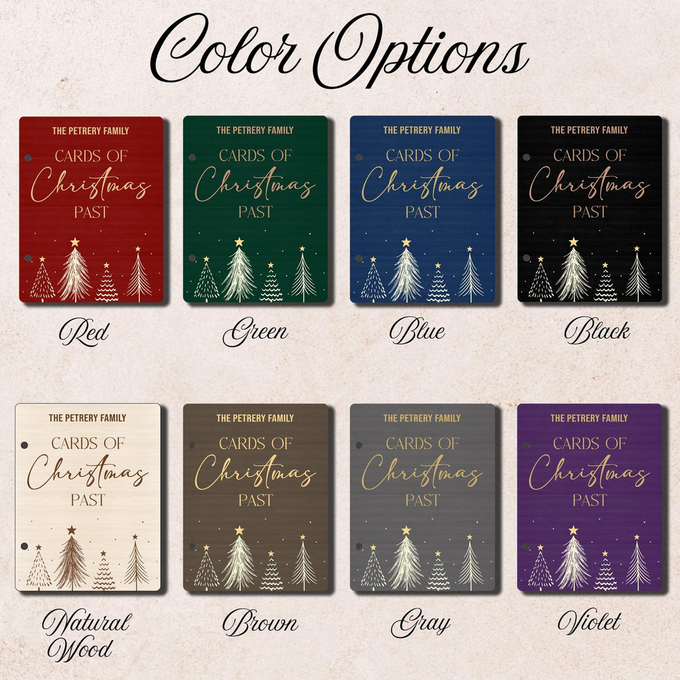 Personalized Christmas Card Holder Book