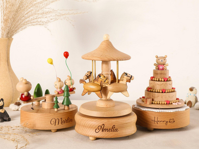 Personalized Engraved Wooden Music Box Gift