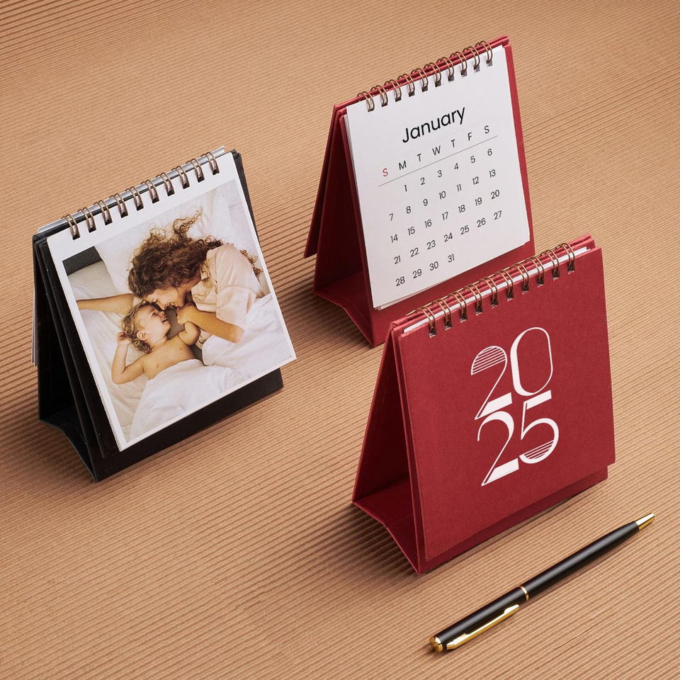 Personalized 2026 Photo Desk Calendar Gift