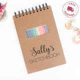 Personalized Kids Drawing Sketchbook