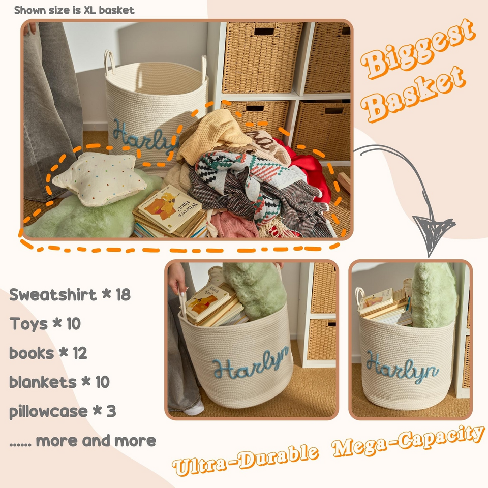 Customized Handmade Baby Basket