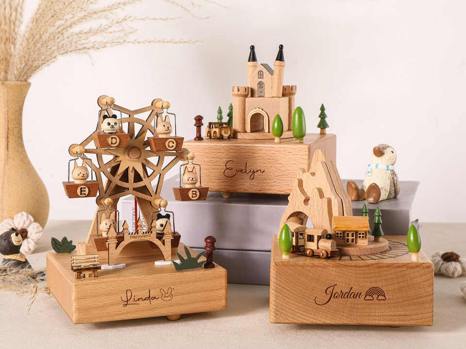 Personalized Engraved Wooden Music Box Gift