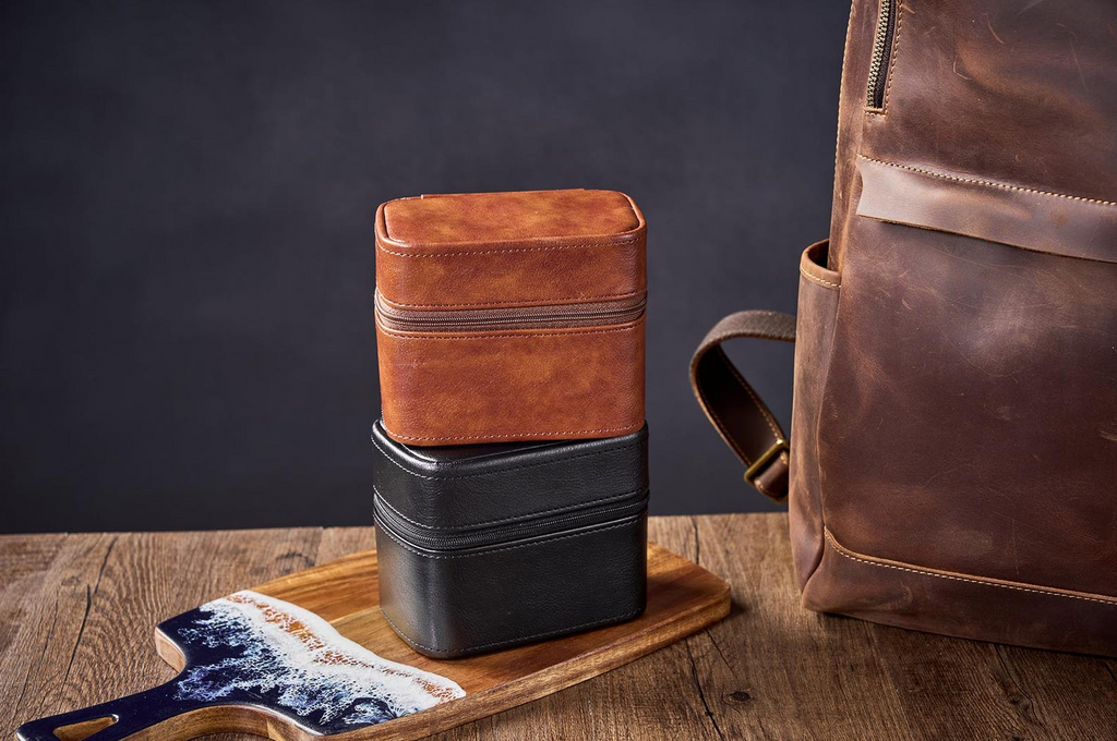 Personalized Leather Watch Travel Case