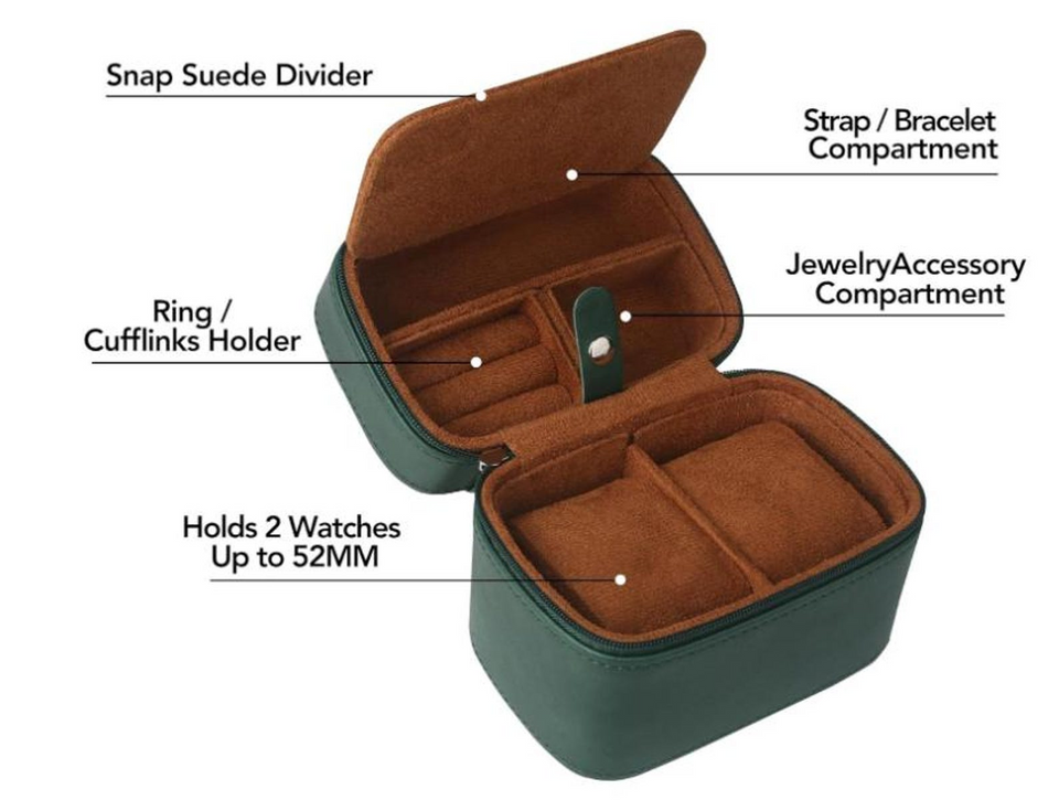 Personalized Leather Watch Travel Case