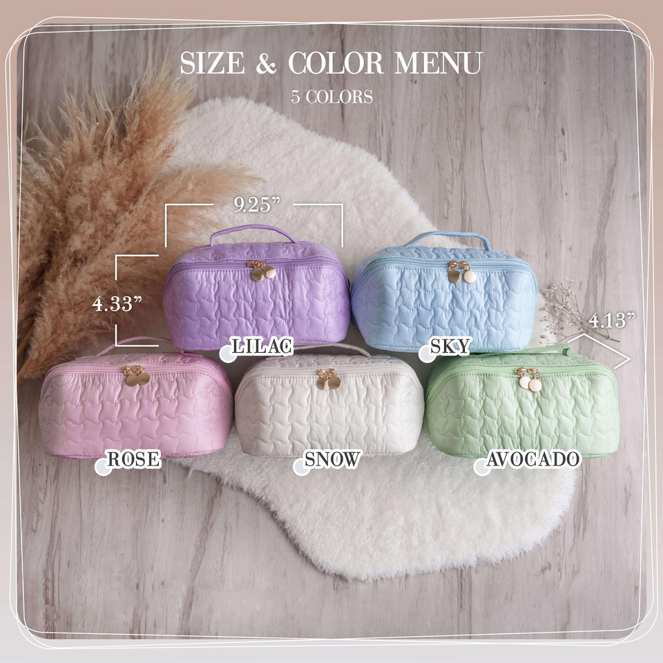 Personalized Handmade Quilted Makeup Bag Gift for Her