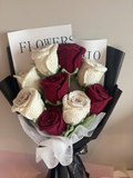 Handmade Crochet Rose Bouquet Knitted Flower Gift