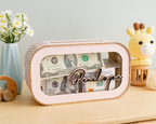 Wooden Piggy Bank for Kids Baby and Toddler Gifts