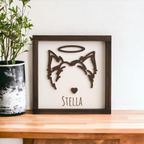 Custom Dog Ear Portrait Sign Personalized Pet Loss Gift