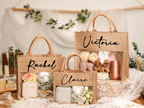 Personalized Jute Tote Gift Bag for Bridesmaids