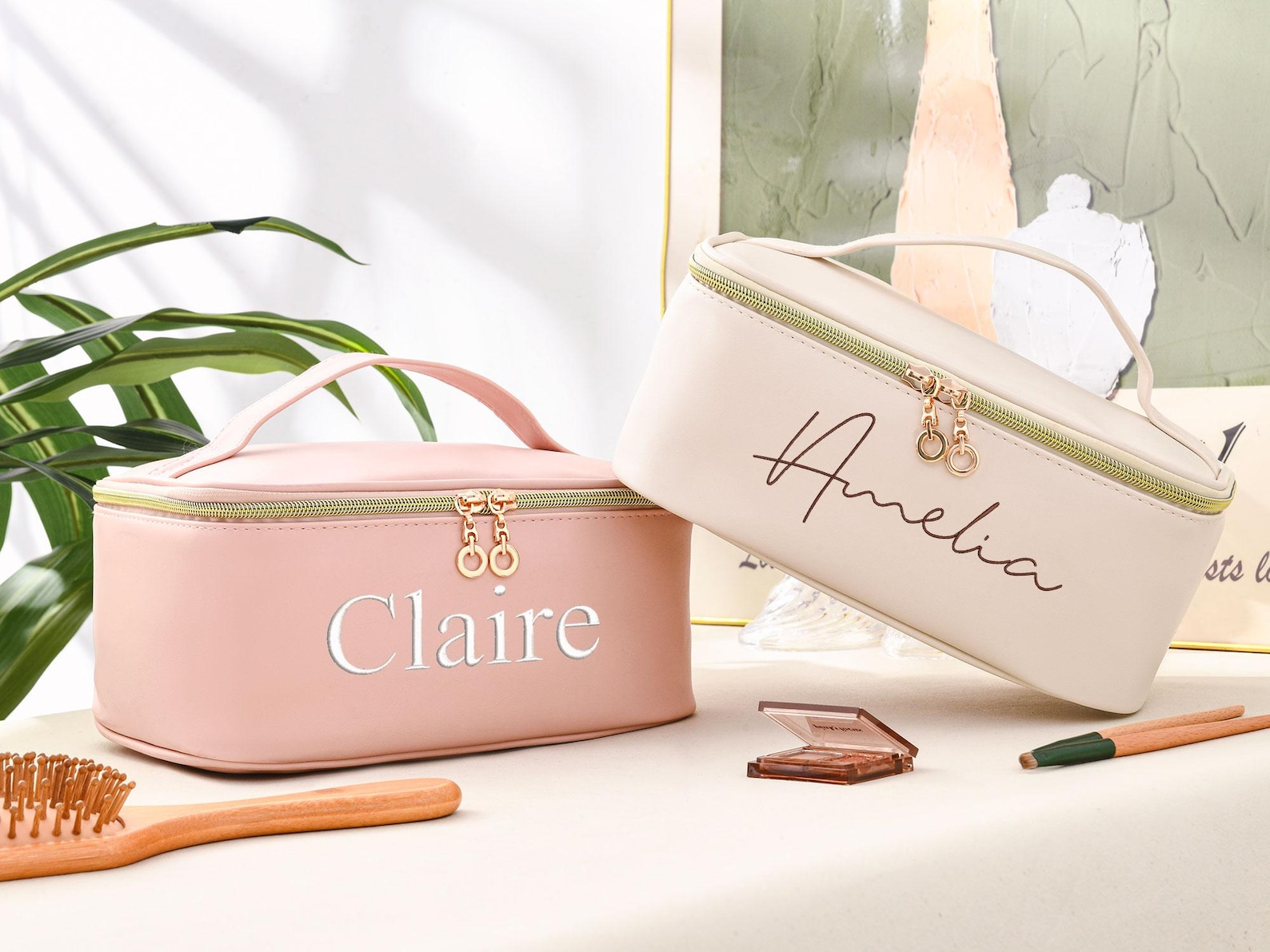 Monogram Cosmetic Bag Gift For Women