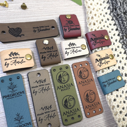 Custom Faux Leather Tags for Knits and Crochet