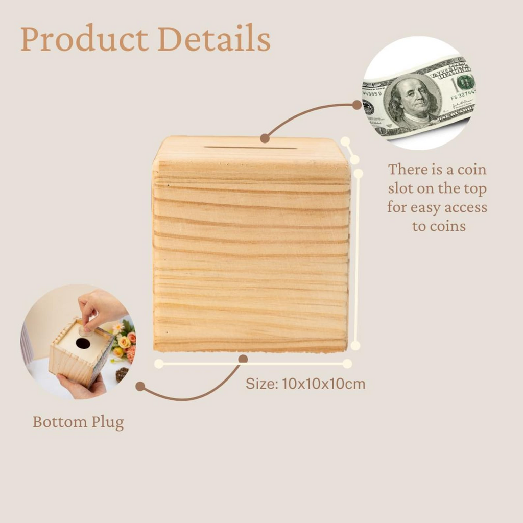 Personalized Wooden Money Box