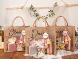Personalized Jute Tote Gift Bag for Bridesmaids