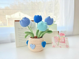 Crochet Tulip Flower Pot Handmade Gift