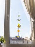 Dream Honeycomb Stained Glass Suncatcher Bee Decor