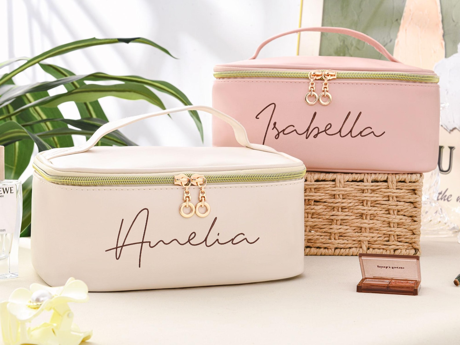Monogram Cosmetic Bag Gift For Women
