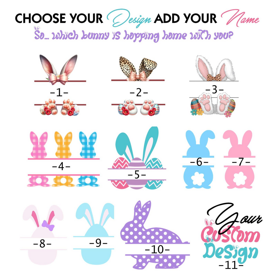 Personalized Bunny Jute Tote Bag Custom Easter Gift