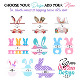 Personalized Bunny Jute Tote Bag Custom Easter Gift