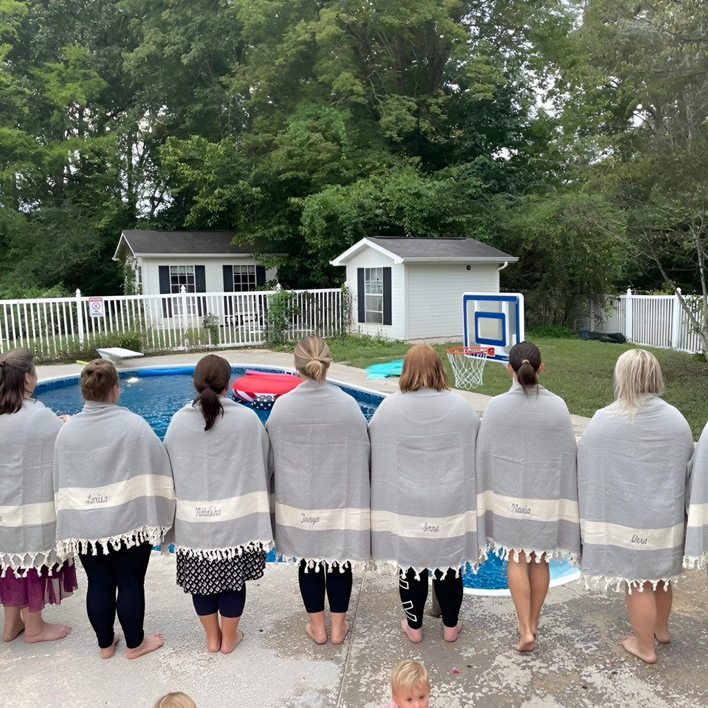 Personalized Beach Towel Bridesmaid and Wedding Gift