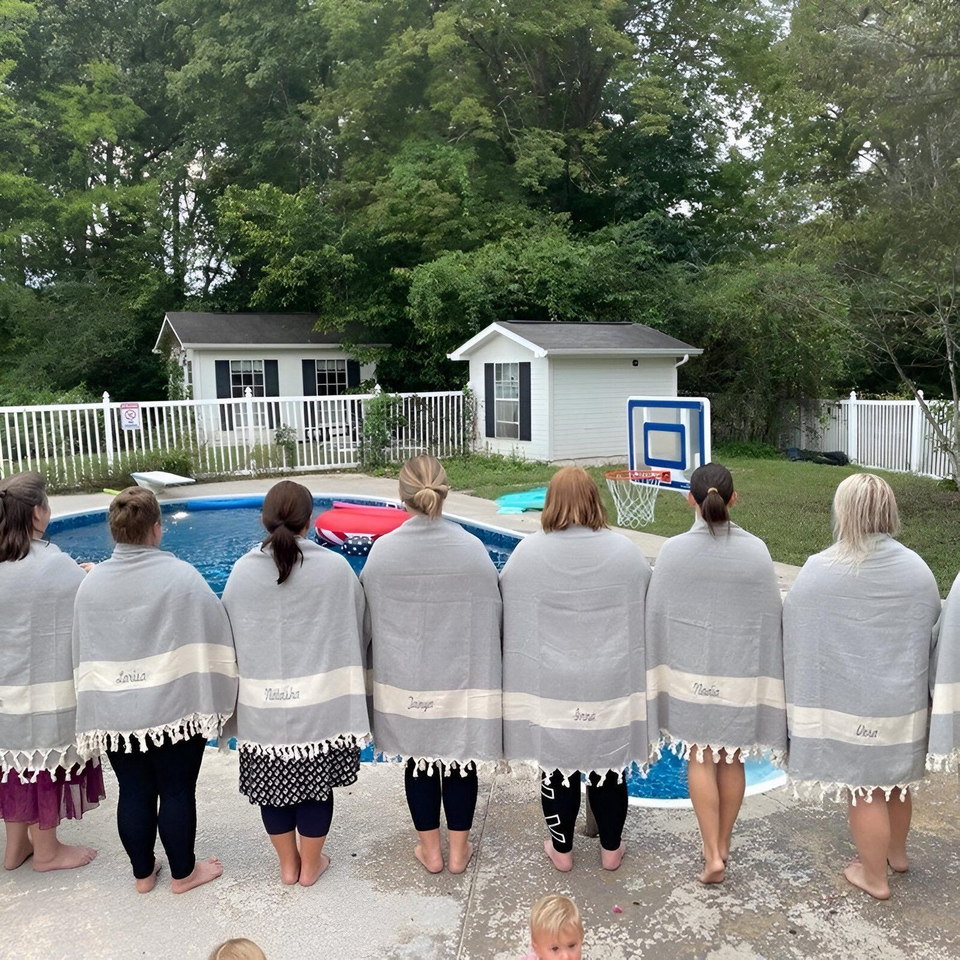 Personalized Beach Towel Bridesmaid and Wedding Gift