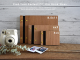 Custom Fathers Day Mini Photo Book with Wooden Cover