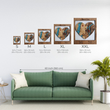 Personalized Heart Puzzle Map Wall Art for Newlyweds