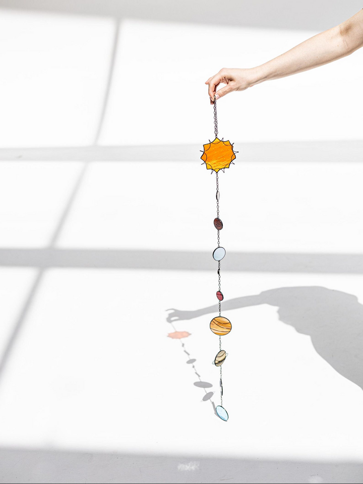 Dream Planet Stained Glass Suncatcher Celestial Decor