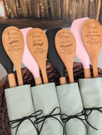 Personalized Wooden Spoon Spatula Wedding Favor Gift Set