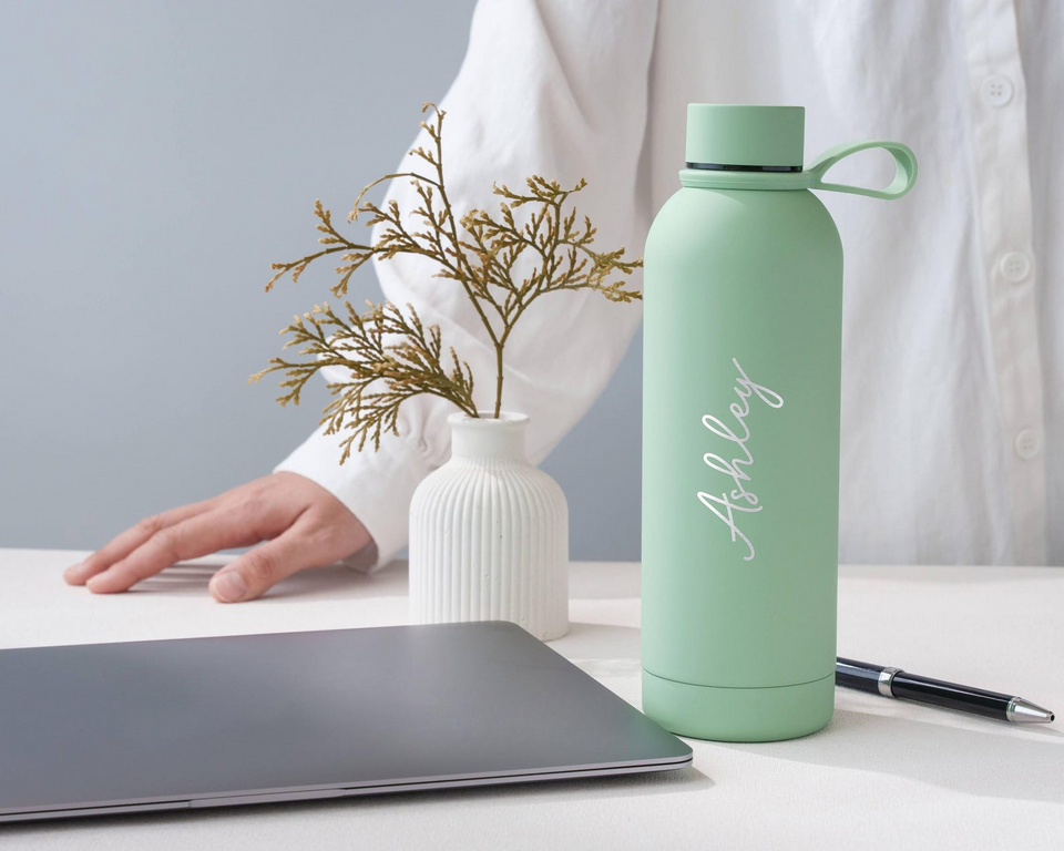 Engraved Tumbler with Strap Personalized Custom Water Bottle