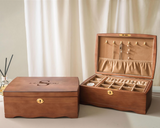 Custom Engraved Wooden Jewelry Box Personalized Gift for Her