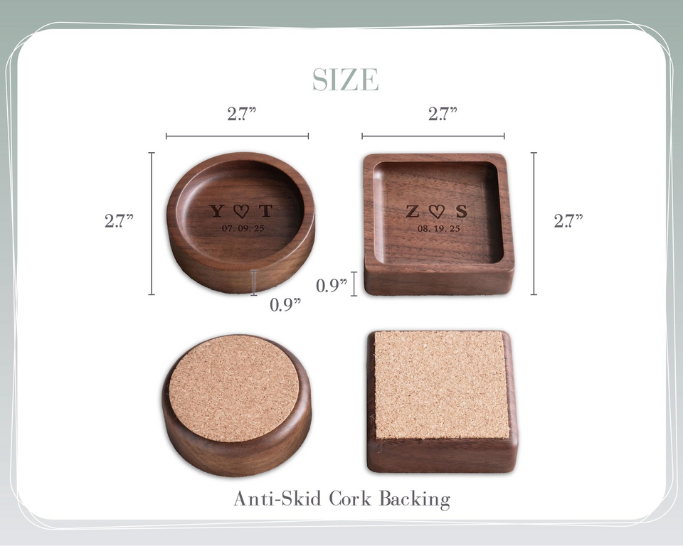 Custom Wooden Ring Dish Personalized Jewelry Holder