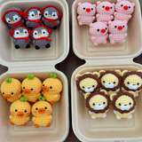 Cute Handmade Crochet Animal Keychains Amigurumi Bag Charms