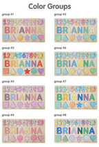 Personalized Baby Name Puzzle with Shapes and Numbers for Kids