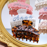 Personalized Rhinestone Name Hair Claw Clip Gift