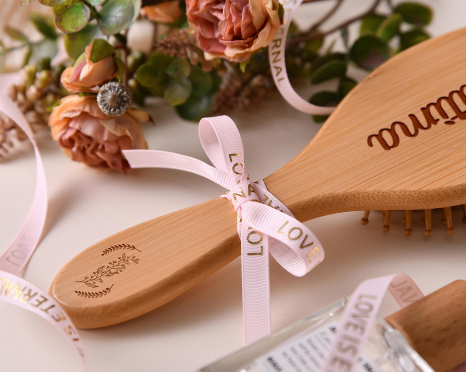 Personalized Engraved Wooden Comb Gift