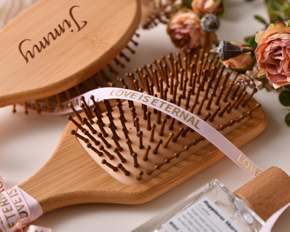 Personalized Engraved Wooden Comb Gift