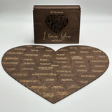 Personalized "Reasons I Love You" Wooden Puzzle Gift