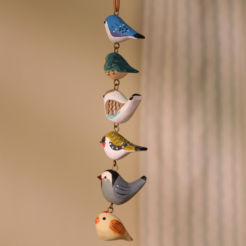 Handmade Wooden Bird Ornament Decor