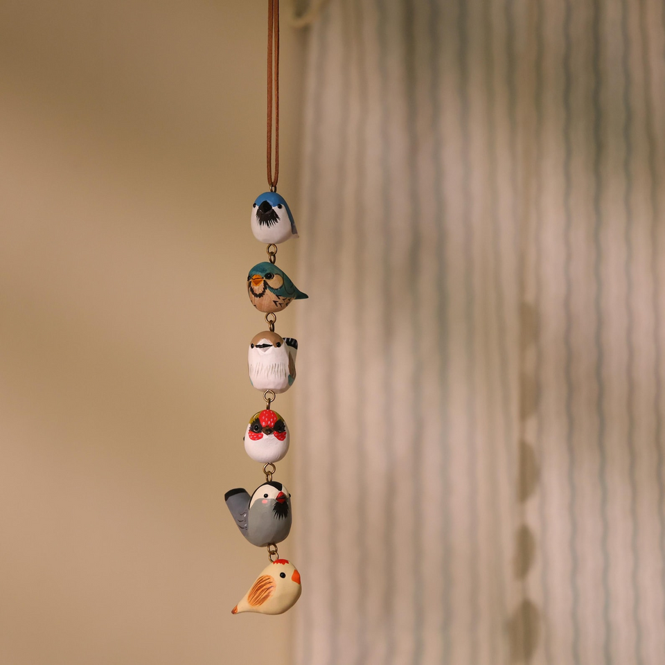 Handmade Wooden Bird Ornament Decor