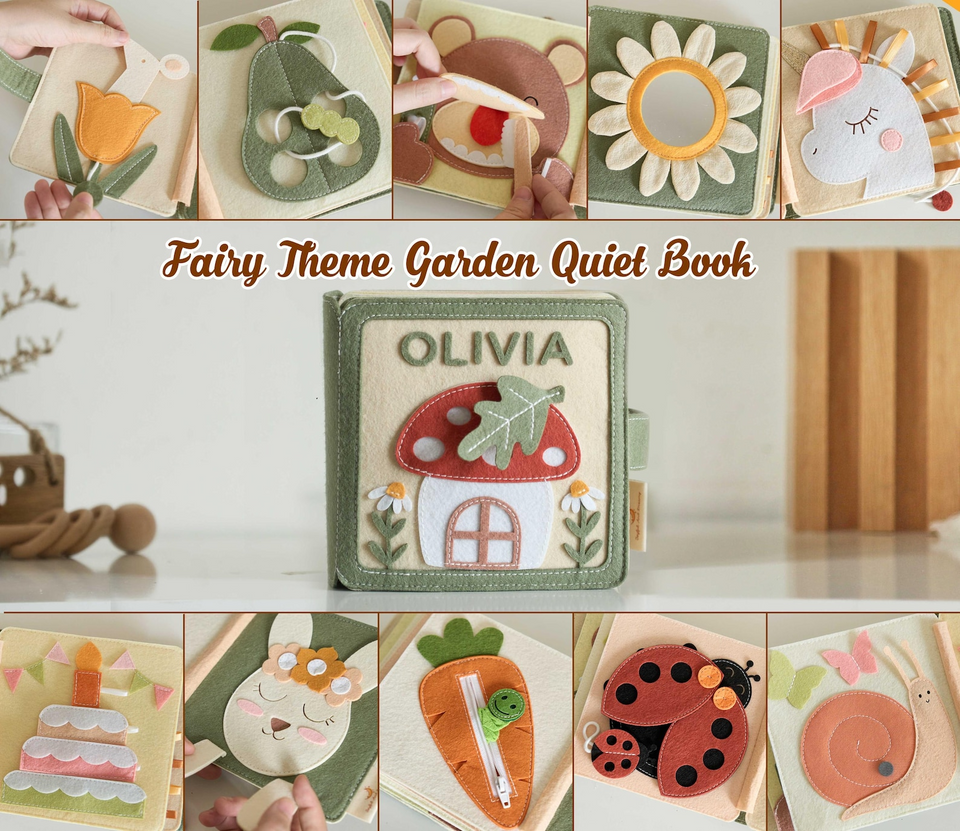 Personalized Handmade Felt Quiet Book for Baby