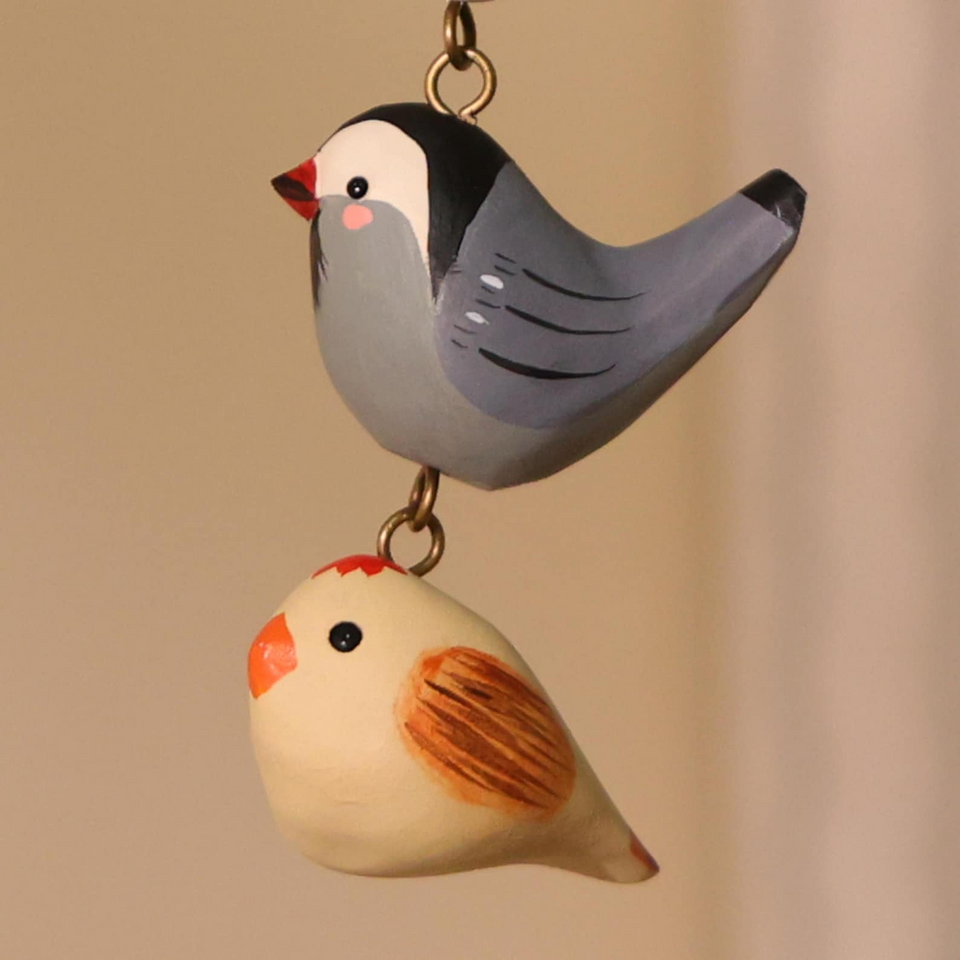 Handmade Wooden Bird Ornament Decor