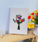 Personalized Hand Embroidered Fabric Journal Notebook