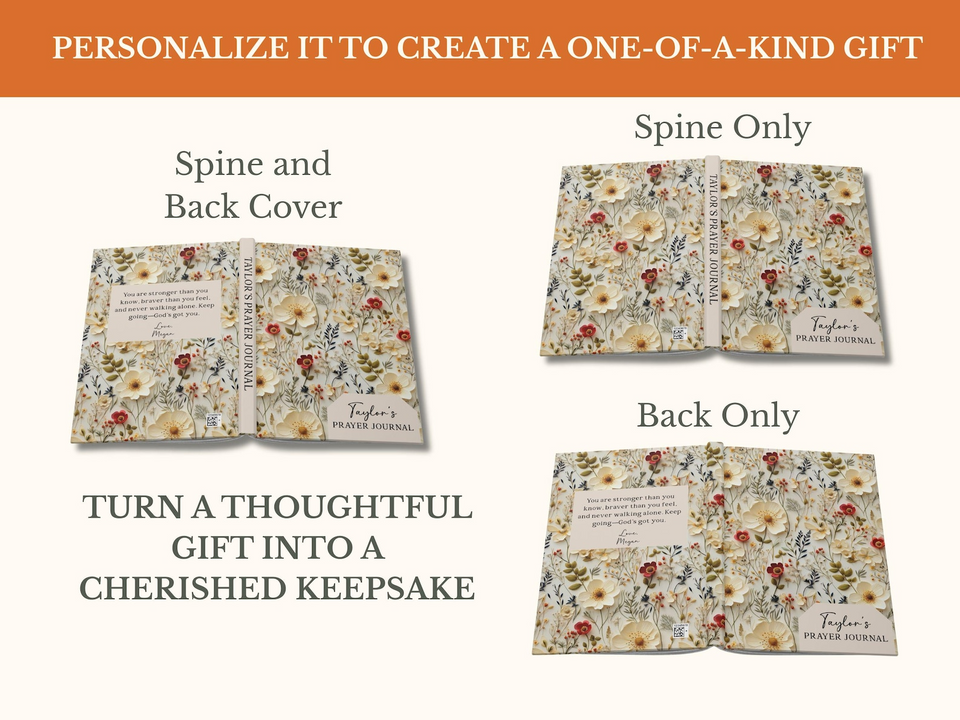 Personalized Prayer Journal for Women Wildflower Cover