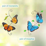 Monarch Butterfly Stained Glass Suncatcher Window Decor