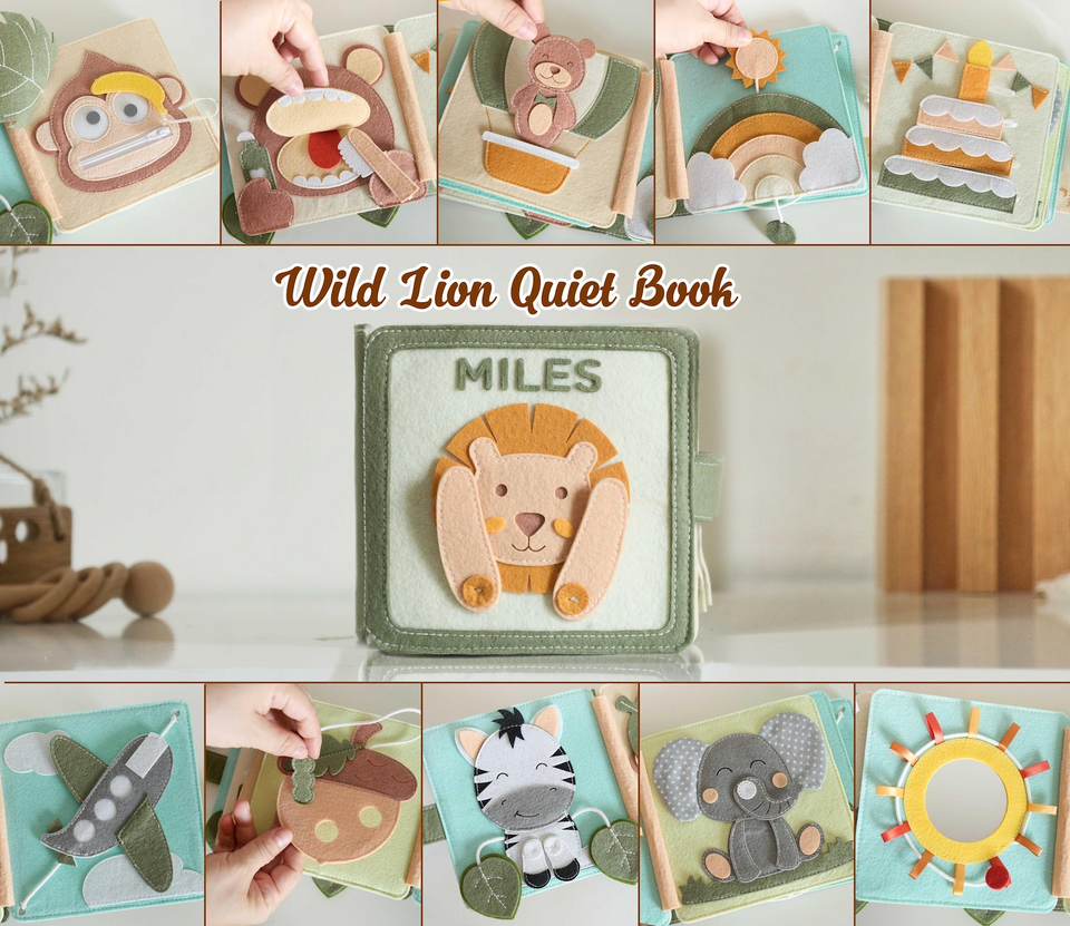 Personalized Handmade Felt Quiet Book for Baby