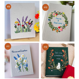 Personalized Hand Embroidered Fabric Journal Notebook