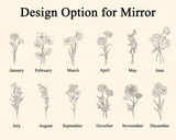 Personalized Birth Flower Lipstick Keychain Case