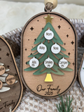 Personalized Family Tree Ornament Christmas Keepsake